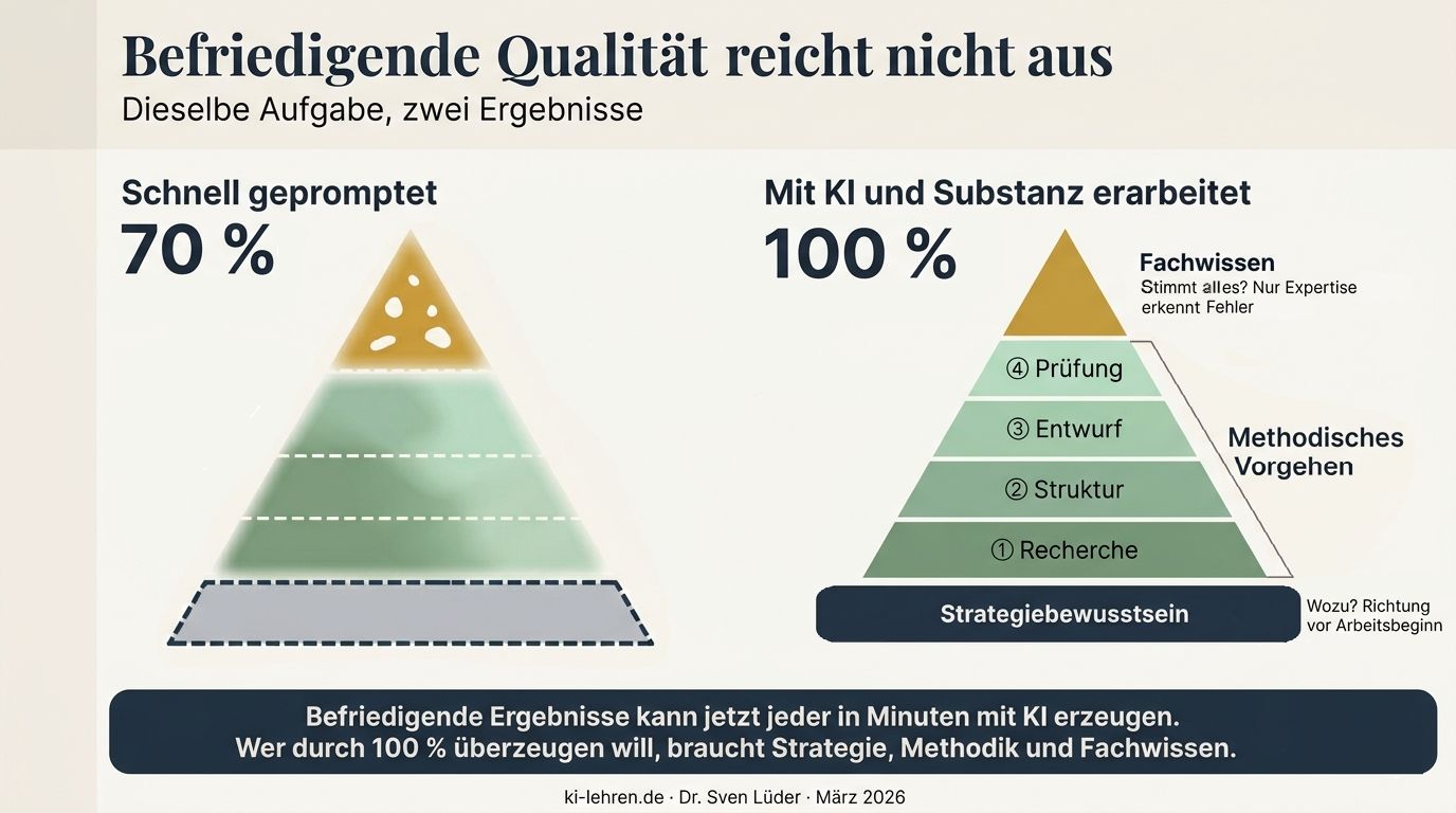 Befriedigende Qualität reicht nicht aus – Dieselbe Aufgabe, zwei Ergebnisse