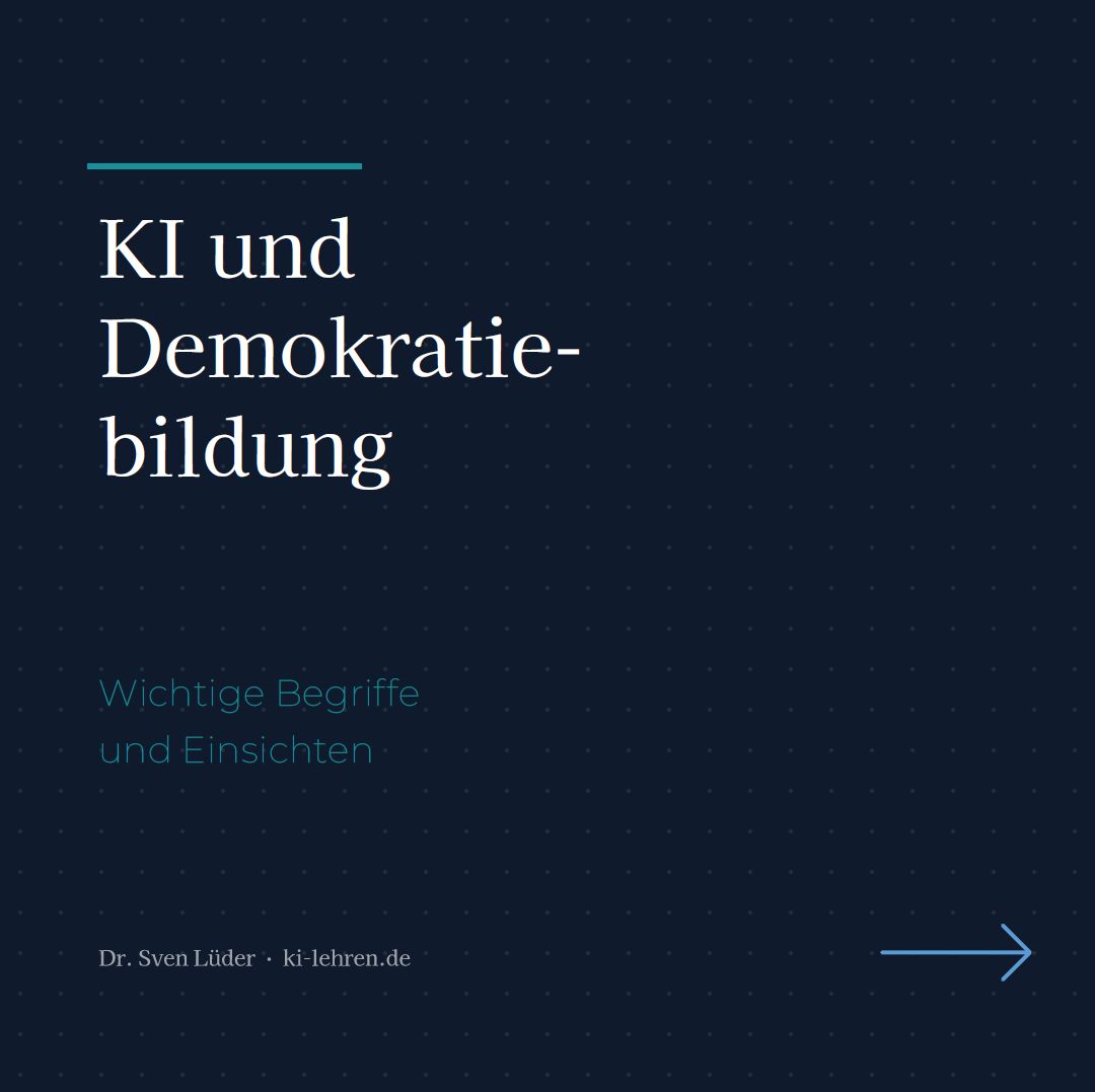 Vorschau: Karussell-PDF „KI und Demokratiebildung – Wichtige Begriffe und Einsichten