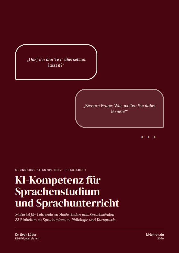 Cover: Praxisheft KI-Kompetenz für Sprachenstudium und Sprachunterricht